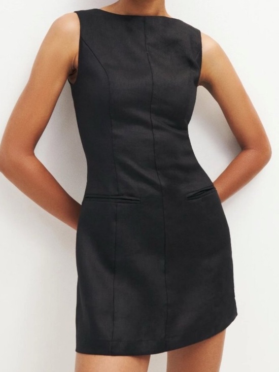 Reformation Dresses & Skirts - Reformation black linen mini dress